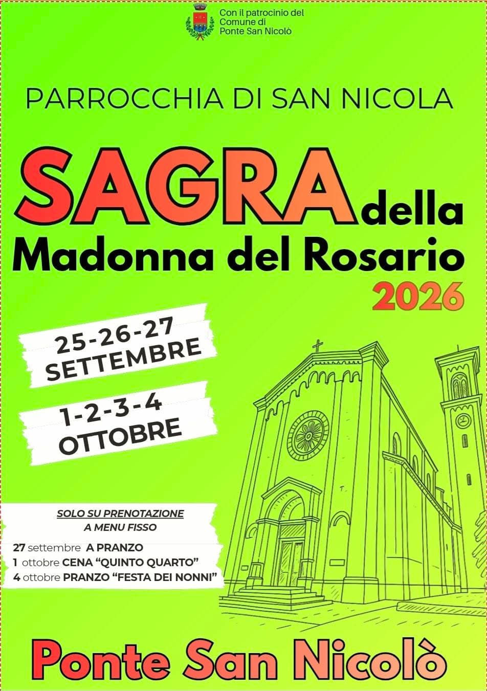 Sagra della Madonna del Rosario 2026 - Ponte San Nicolò