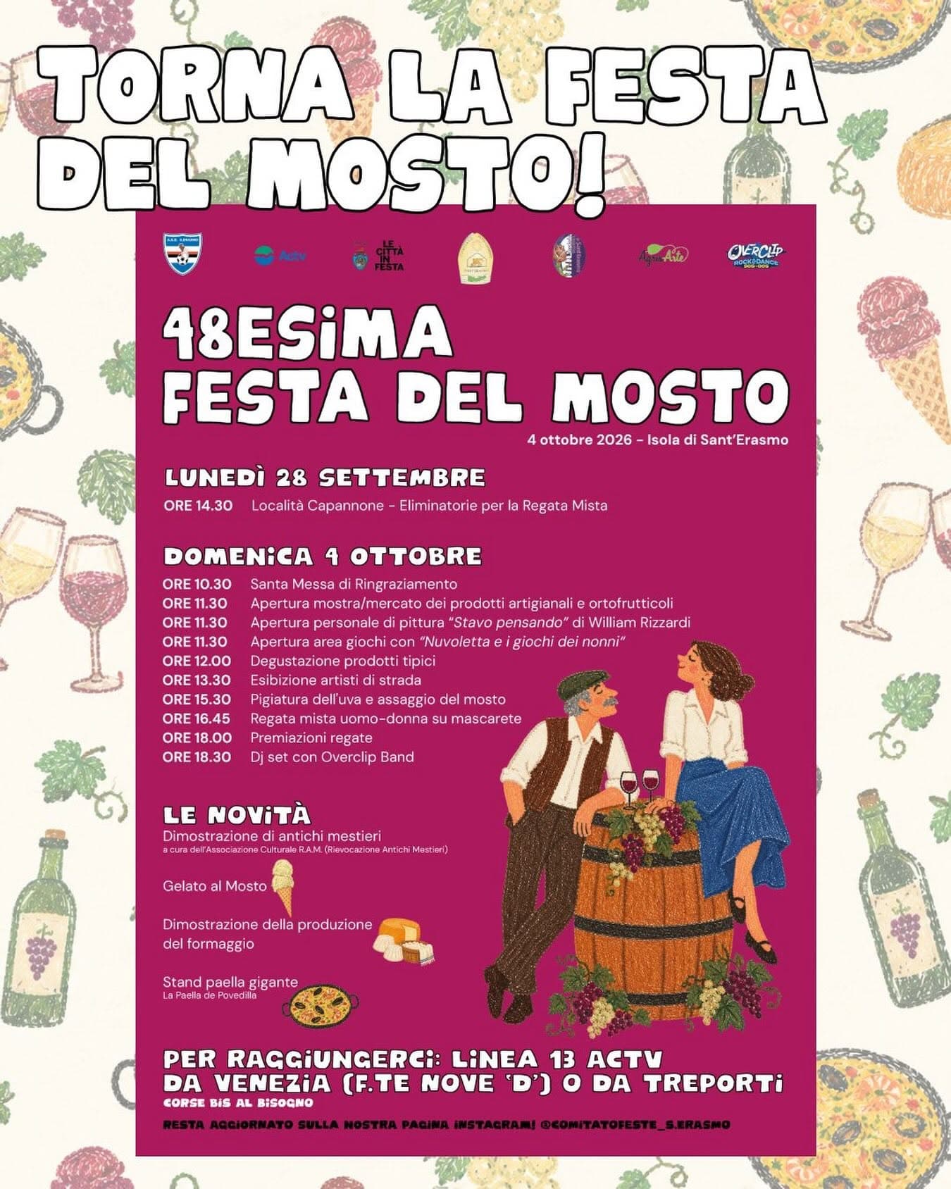 Festa del Mosto 2026 - Sant'Erasmo