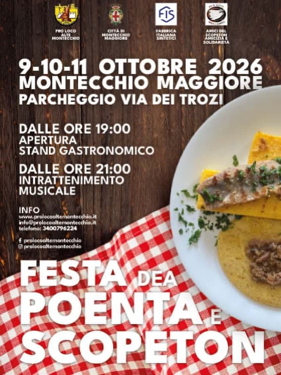 Festa Dea Poenta e Scopeton 2026 - Montecchio Maggiore