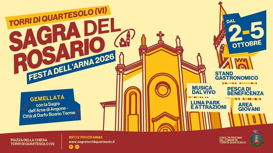Sagra del Rosario e Festa dell'Arna 2026 – Torri di Quartesolo