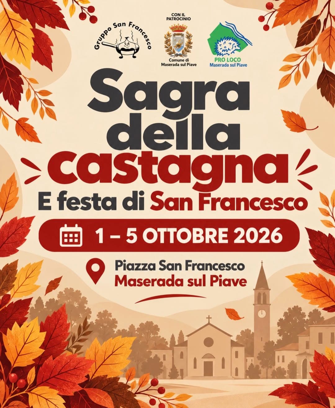 Sagra della Castagna e Festa di San Francesco 2026 Maserada sul Piave