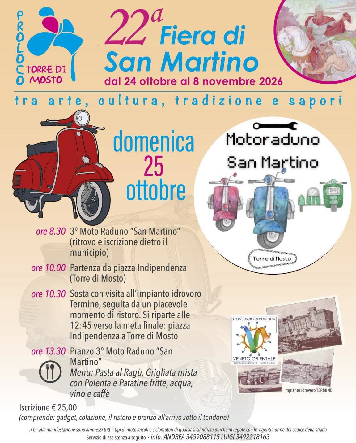 Motoraduno di San Martino 2026 Torre di Mosto