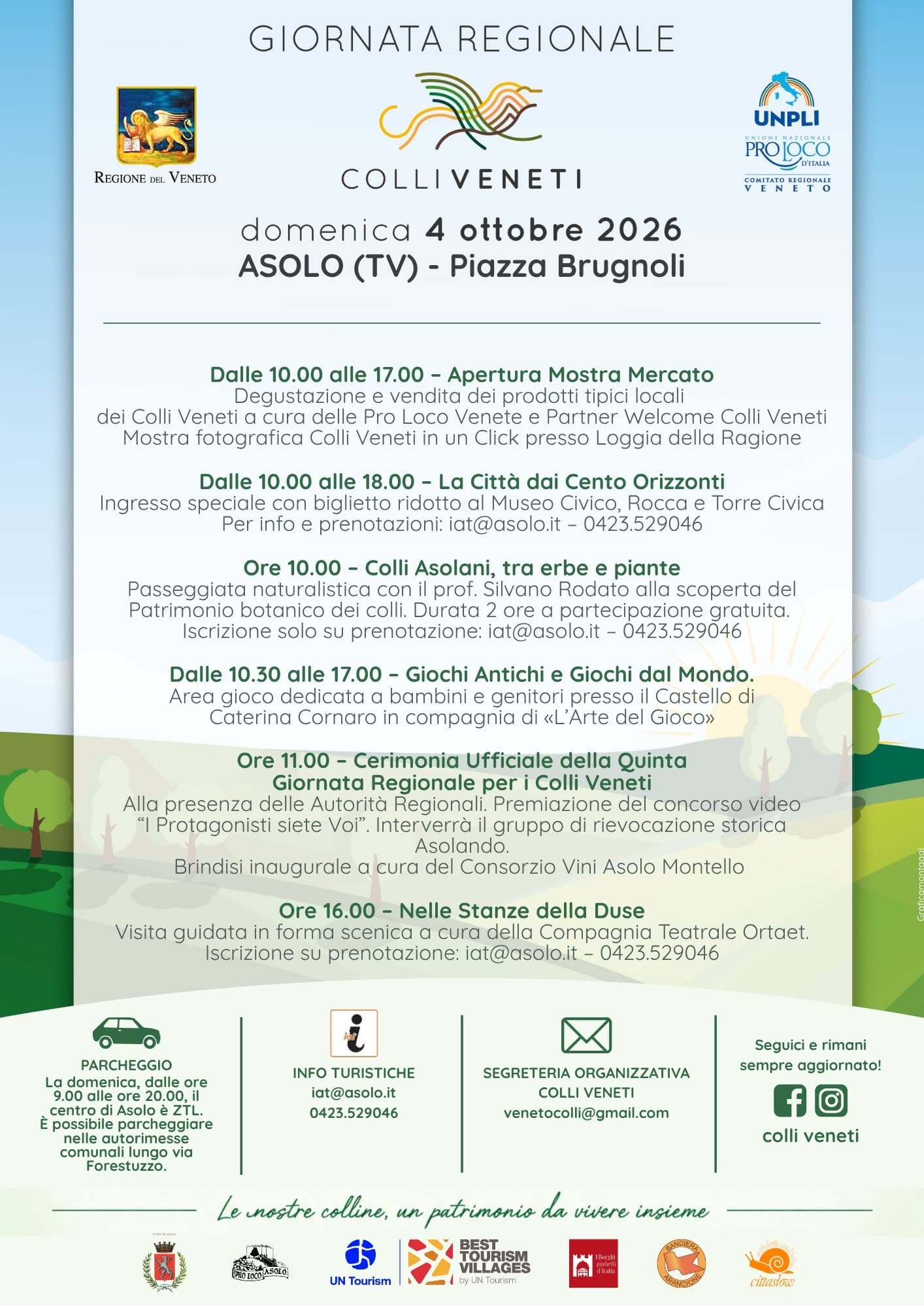 Giornata Regionale per i Colli Veneti 2026 Asolo