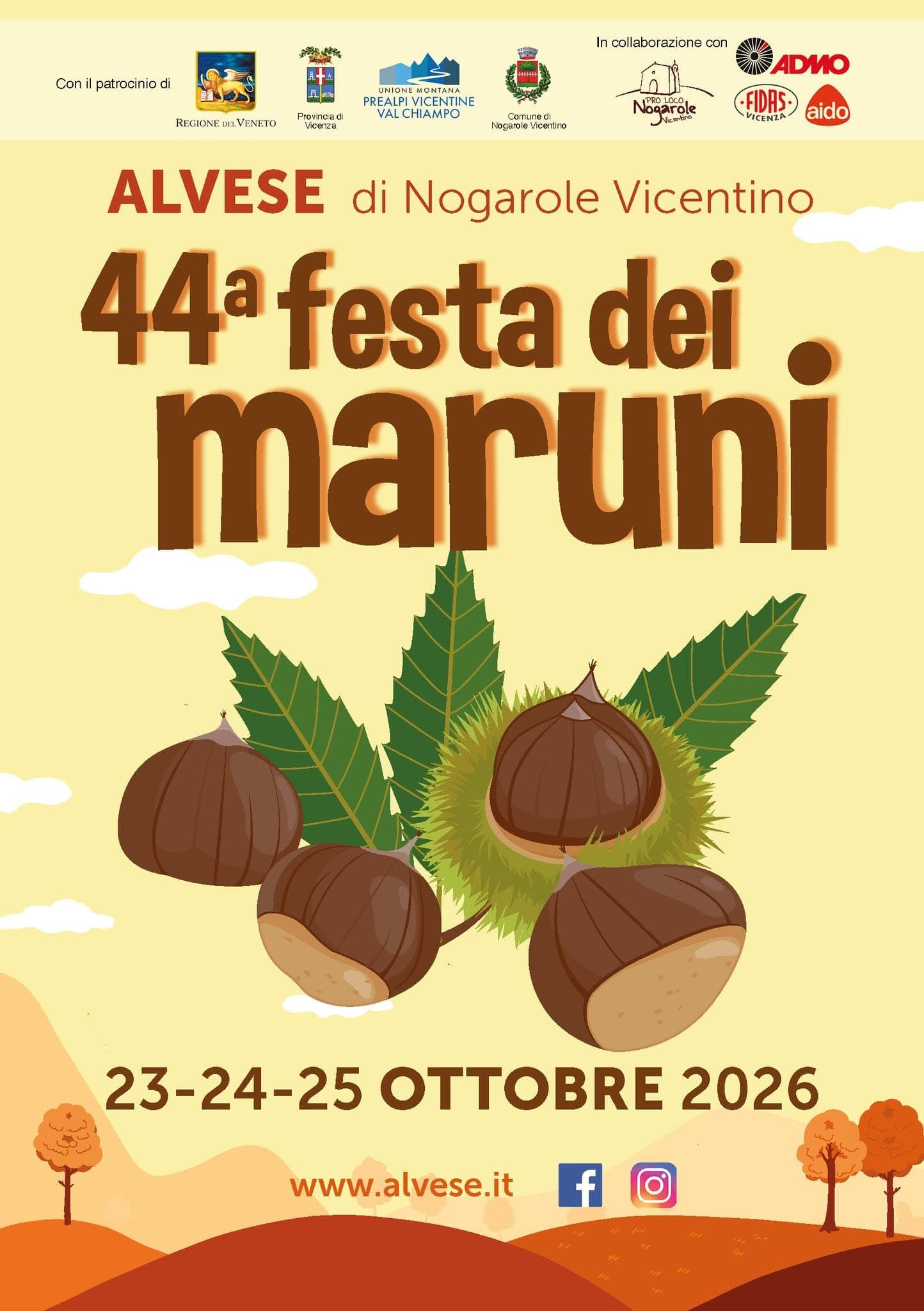 Festa dei Maruni 2026 Alvese di Nogarole Vicentino