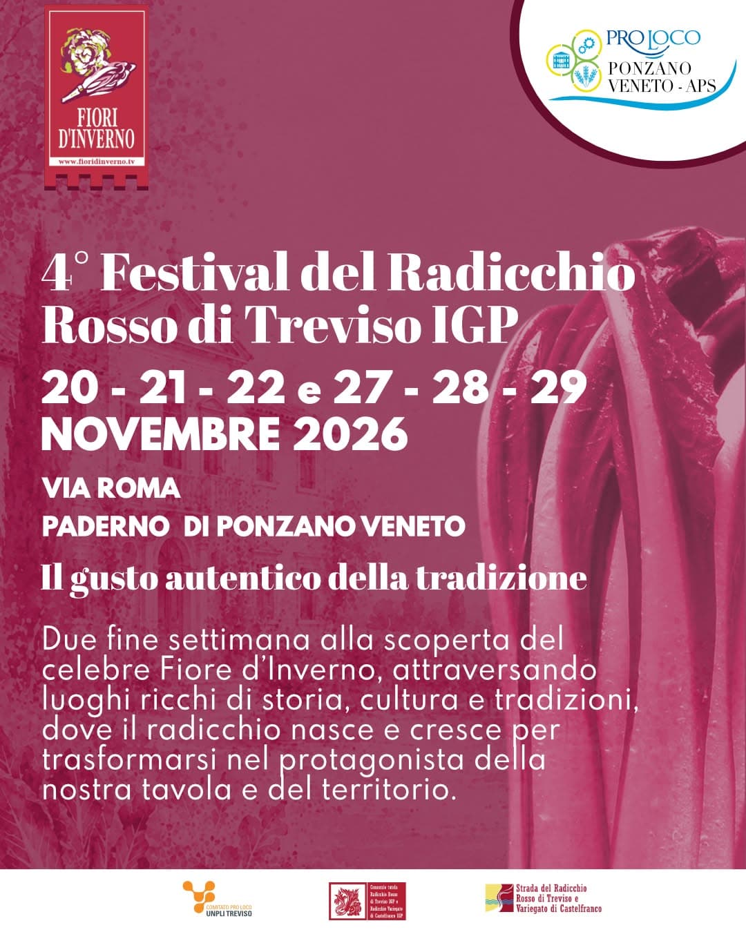 Festival del Radicchio Rosso di Treviso IGP 2026 Paderno di Ponzano Veneto