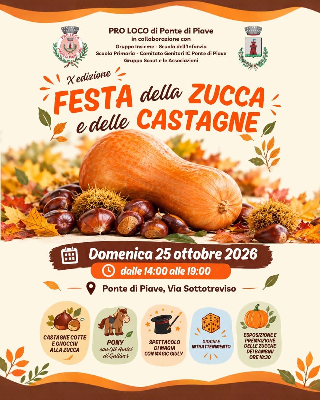 Festa della Zucca e delle Castagne 2026 Ponte di Piave