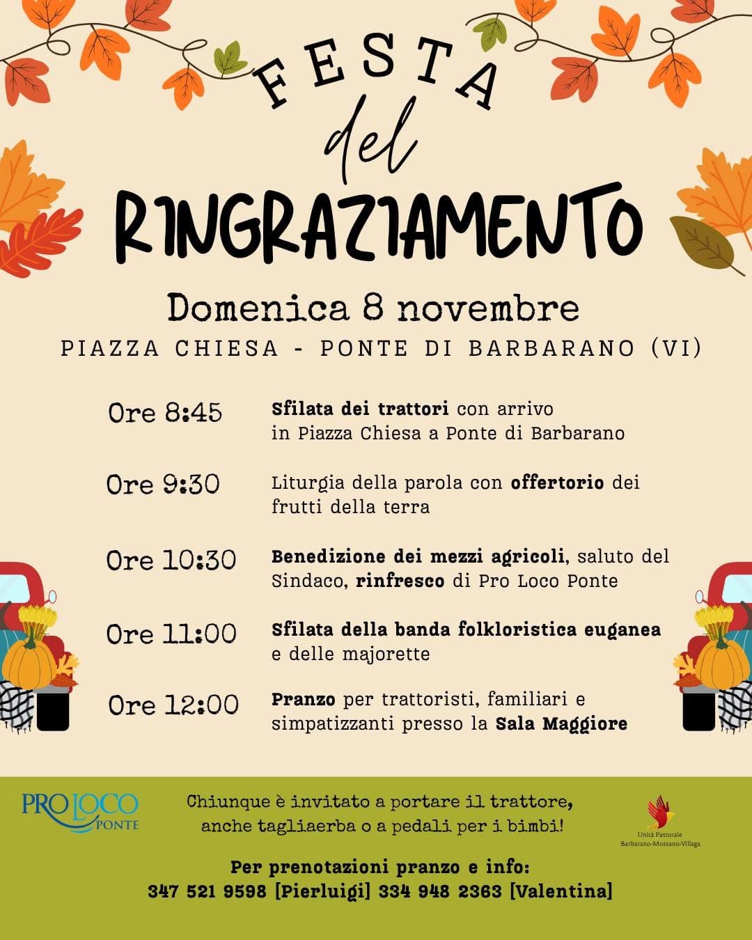  Festa del Ringraziamento 2026 Ponte di Barbarano