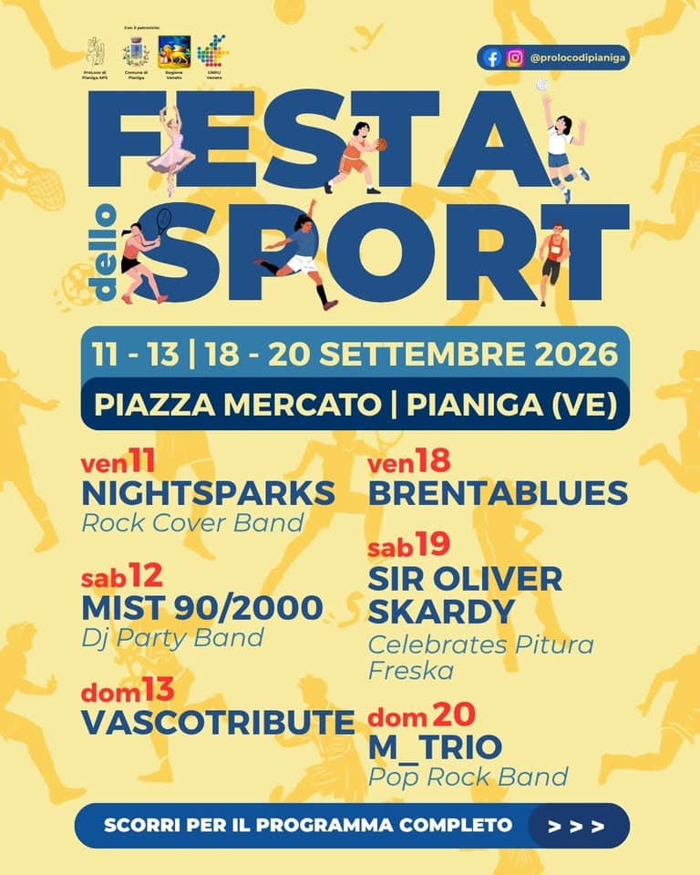 festa sport 2026 pianiga