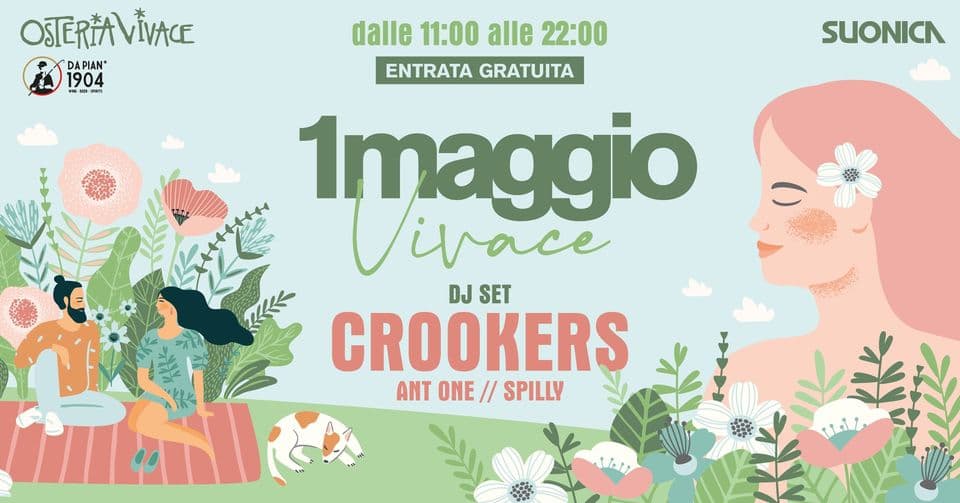 locandina evento 1° maggio presso Osteria Vivace