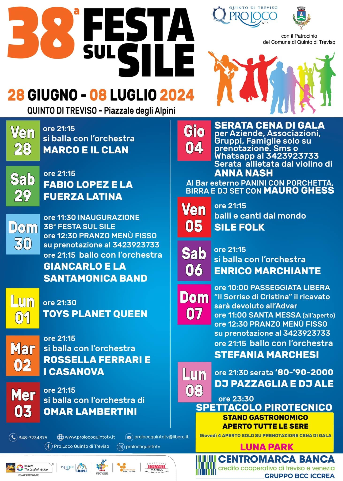 Locandina 38^ festa sul Sile 2024 Quinto di Treviso (TV)