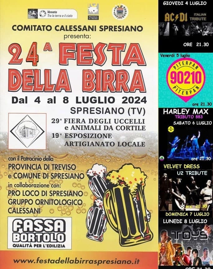 festa della Birra Spresiano (TV) dal 4 al 7 luglio 2024