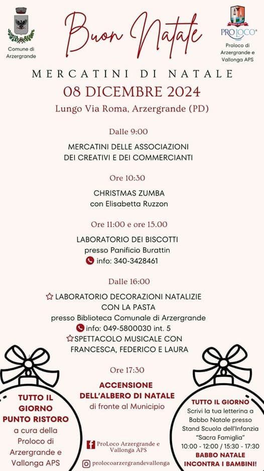 mercatini natale arzergrande 2024