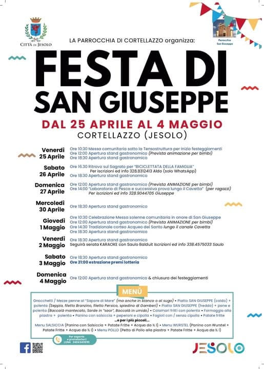 festa san giuseppe 2025 cortellazzo