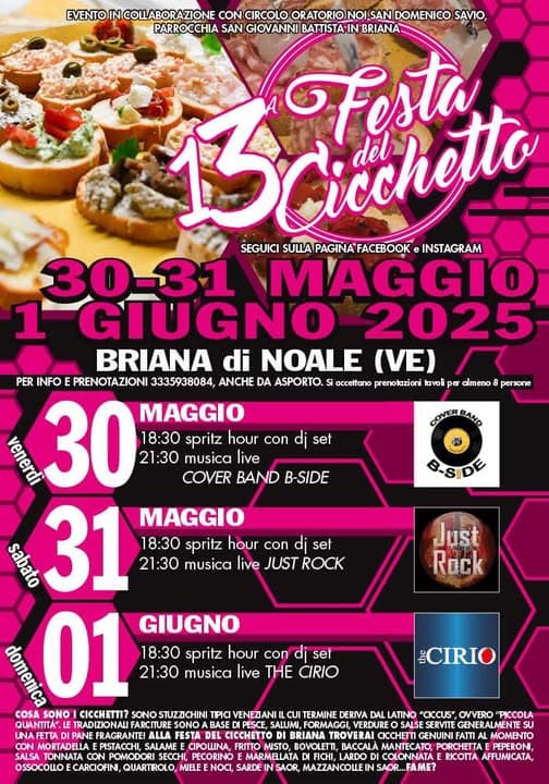 festa cicchetto 2025