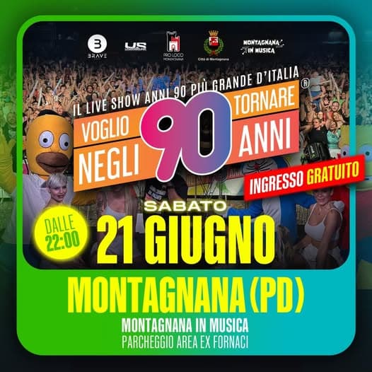 anni 90 montagnana 2025