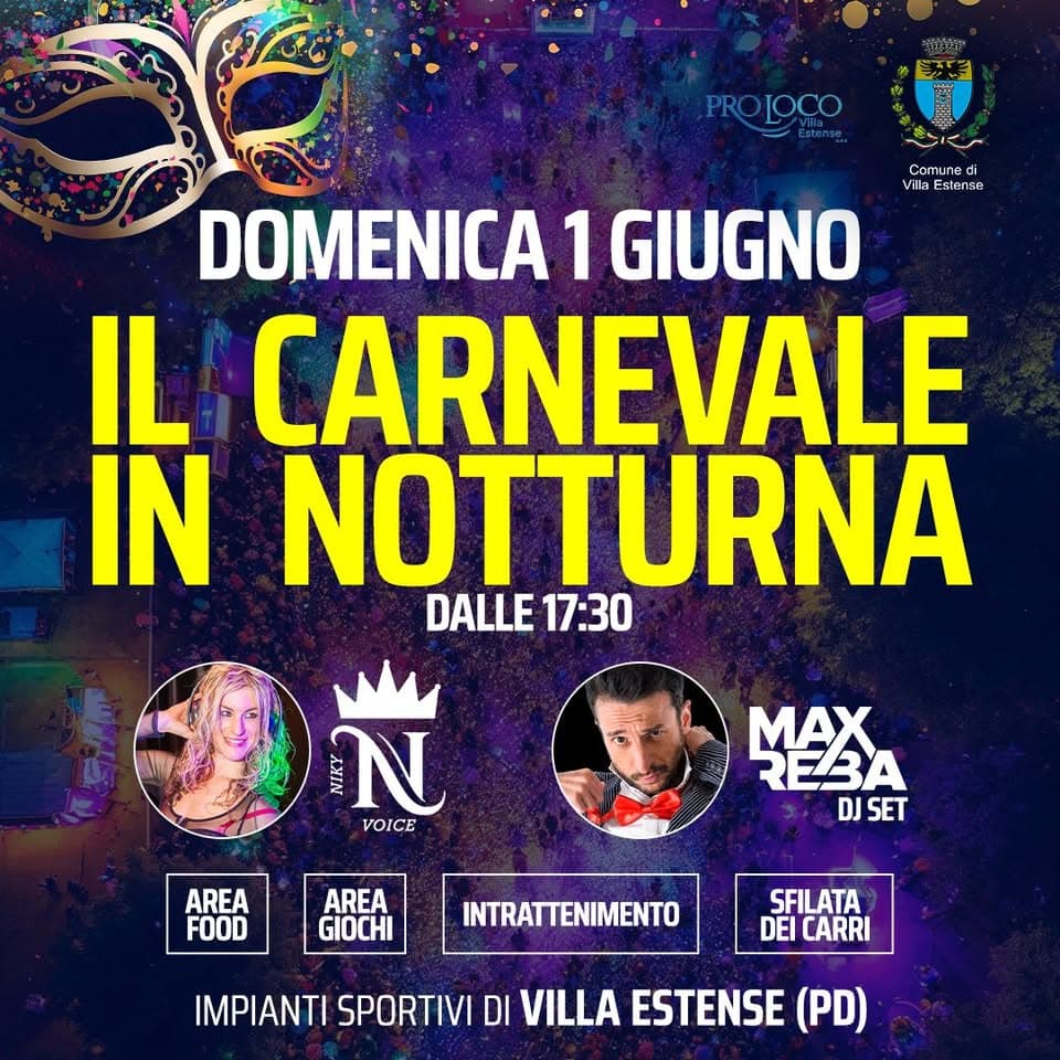 carnevale notturna villa estense 2025