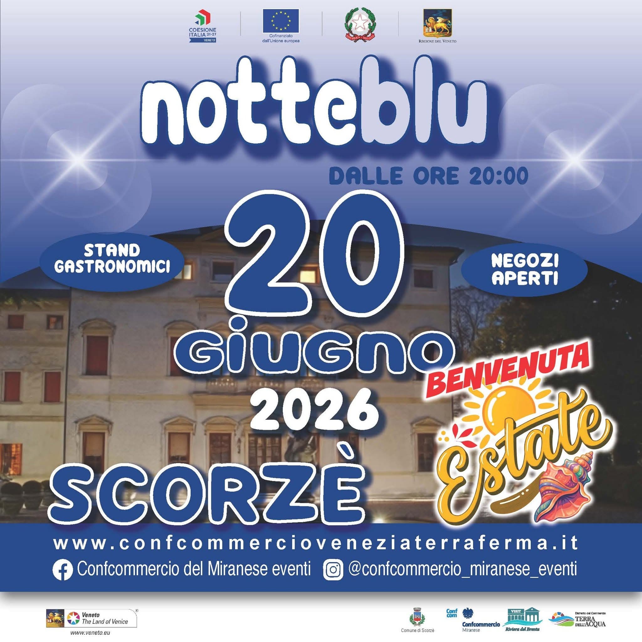 notte blu scorzè 2026
