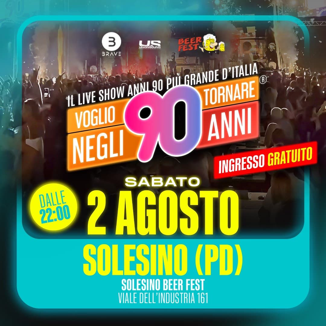 anni 90 solesino 2025