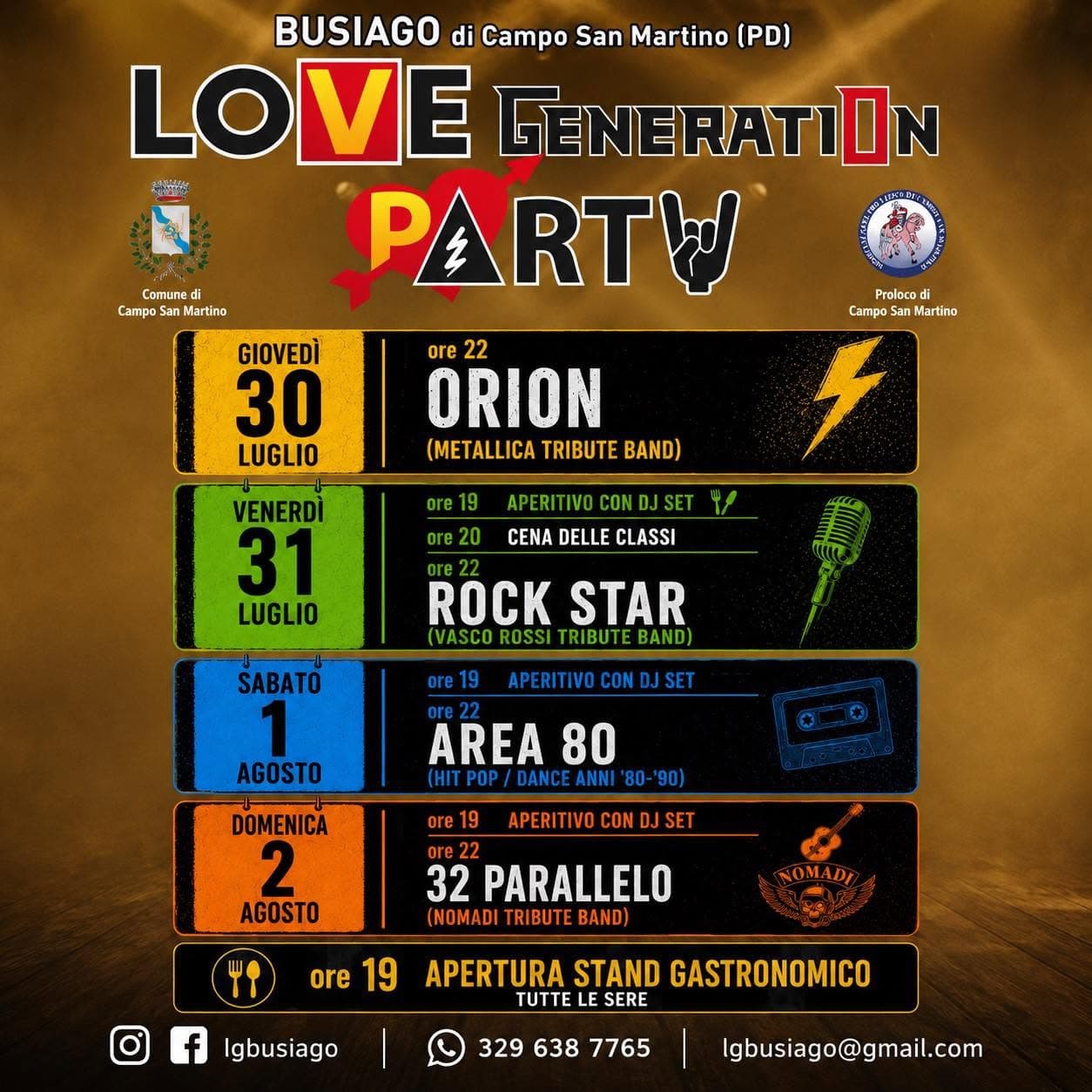 love generation party 2026 busiago