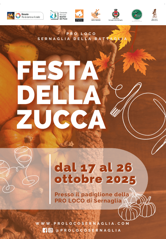 Locandina festa della zucca 2025 sernaglia battaglia