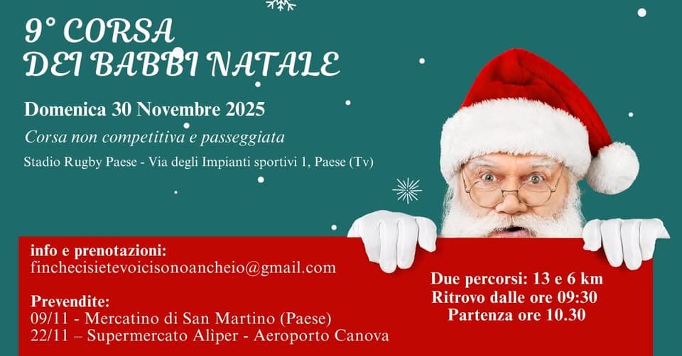 corsa babbi natale 2025 paese