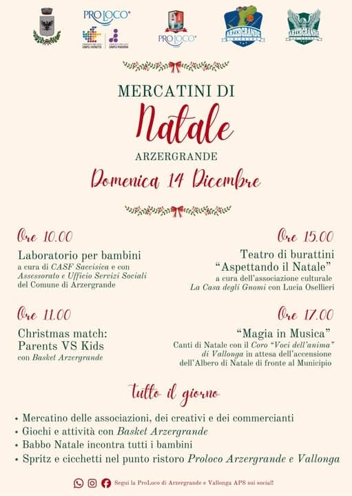 mercatini natale arzegrande 2025