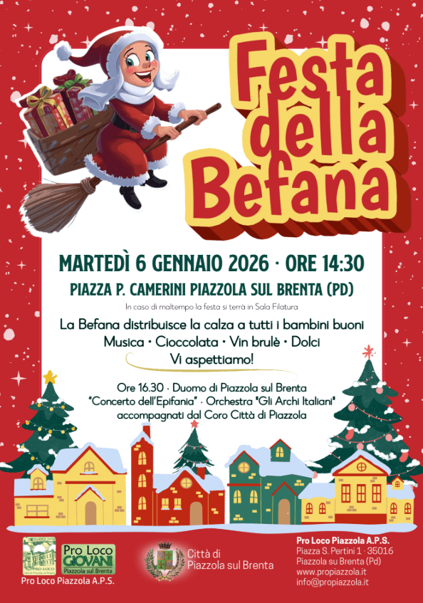 festa befana 2026 piazzola brenta