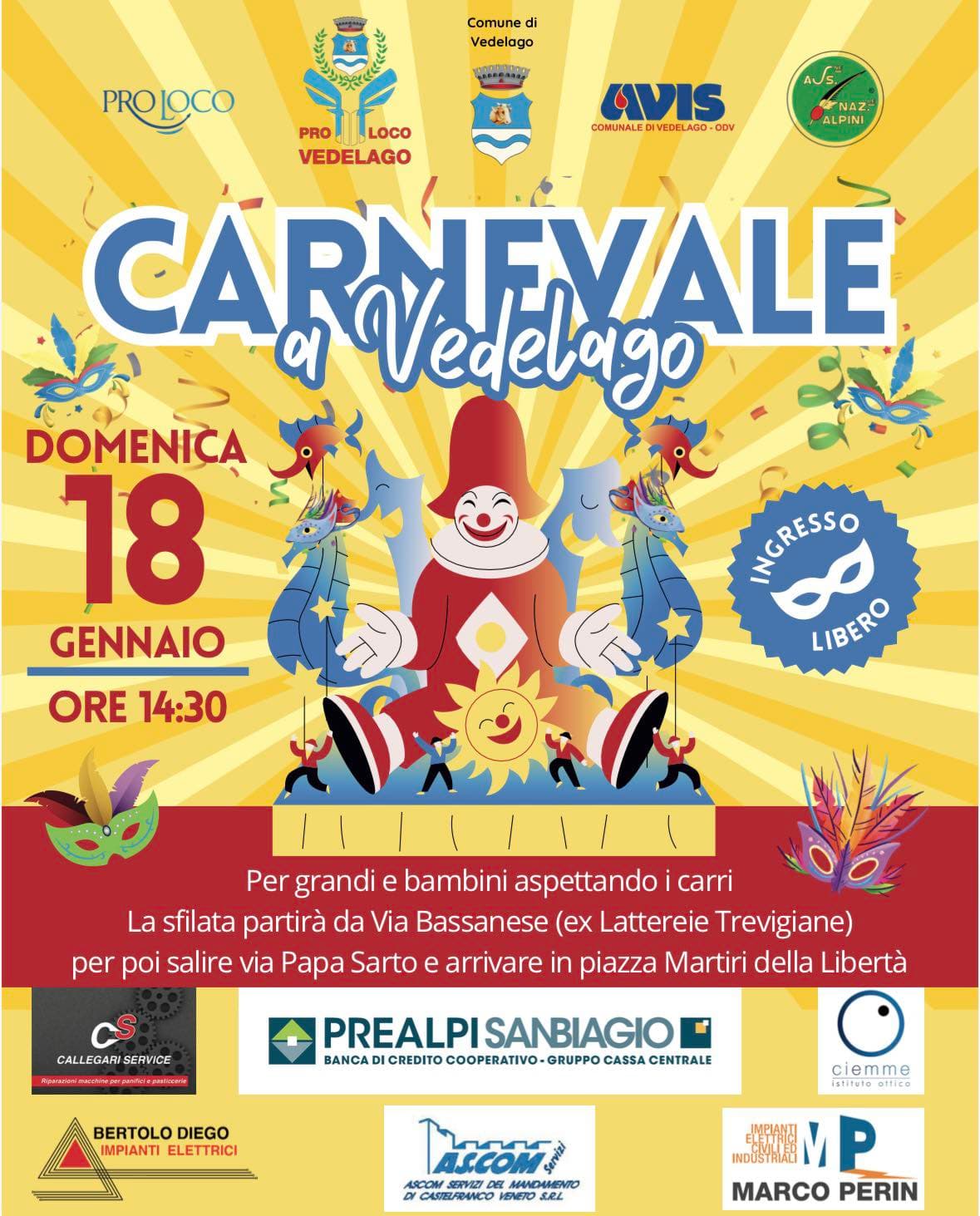 carnevale vedelago 2026