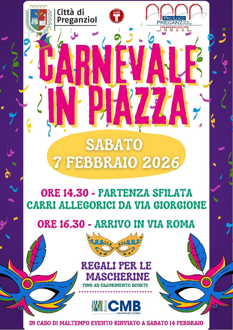 carnevale preganziol 2026