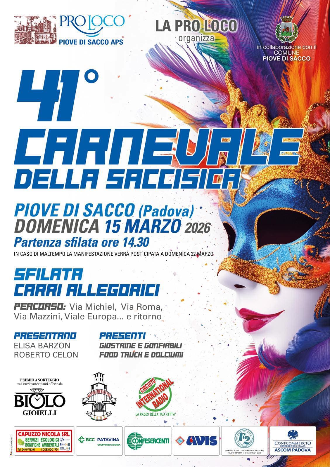 carnevale piove di sacco 2026
