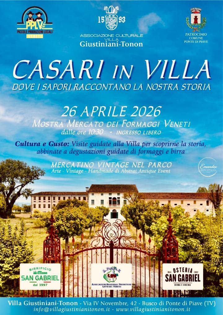 mostra mercato formaggi veneti 2026 villa giustiniani tonon