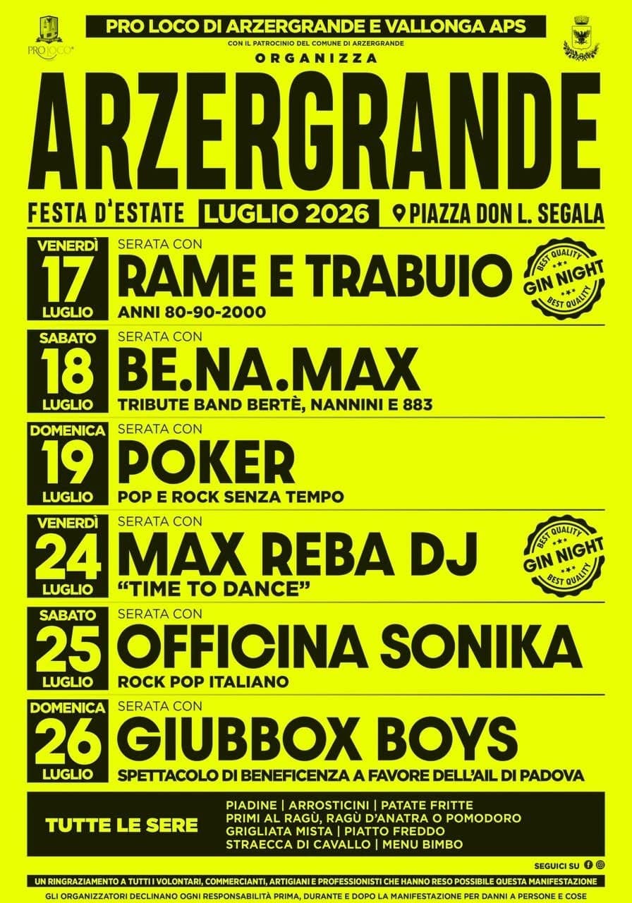 festa estate arzegrande 2026
