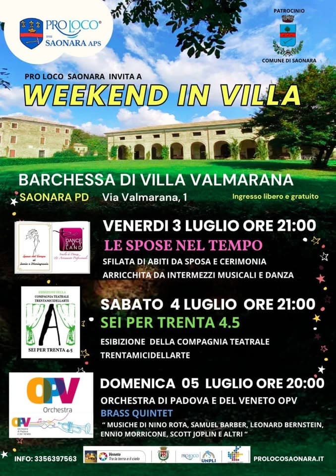 weekend villa saonara 2026