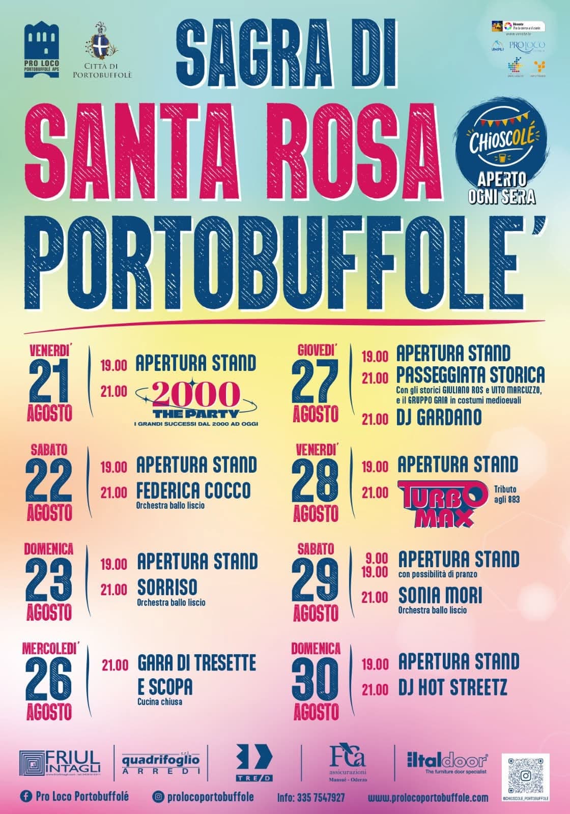 sagra santa rosa 2026 portobuffole