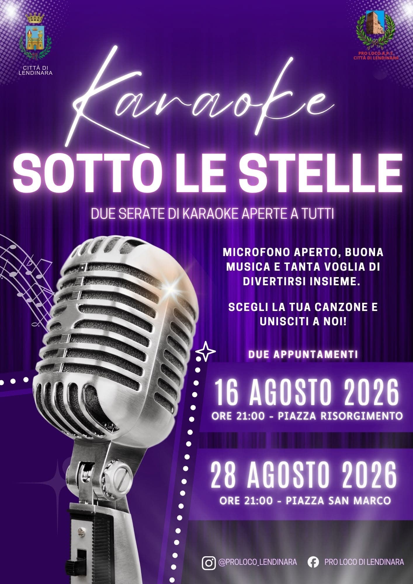 karoke sotto stelle 2026 lendinara