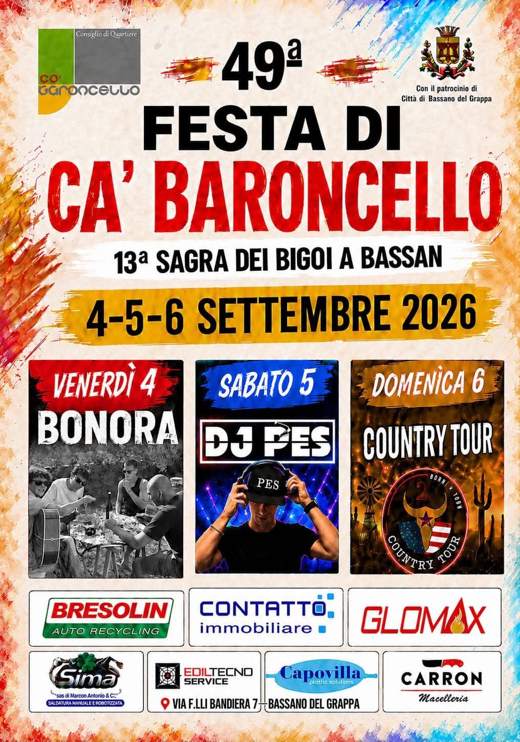 festa ca baroncello sagra bigoi bassan 2026